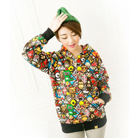 包邮BBR春季女装小鹿卡通卫衣可爱印花长袖