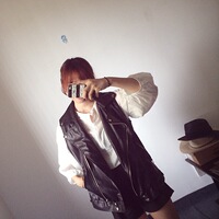 变形计李幼恩同款衣服马甲马夹BF风机车夹克