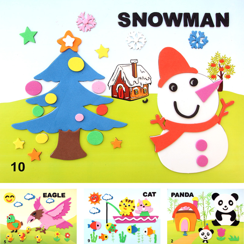 EVA贴画贴纸 儿童手工3D立体贴画 eva手工制
