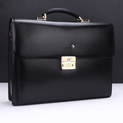 万宝龙男包 男士真皮手提包 高档商务名牌包 密