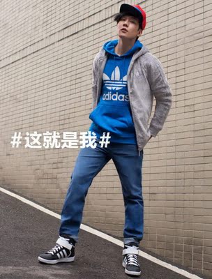 Adidas阿迪达斯新款林俊杰男装三叶草抓绒毛