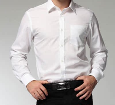 男士长袖白衬衫 活动演出白衬衫 男款长袖白衬