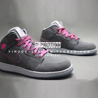 预定 美国代购 Air Jordan Retro 1 AJ1 乔1 灰粉