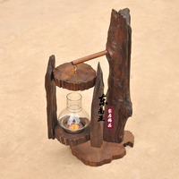 诗玛哈 泰国工艺品 芒果木雕彩绘弓形红酒架 创