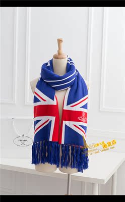 土星围巾Vivi Westwood英国国旗蓝色男女款纯