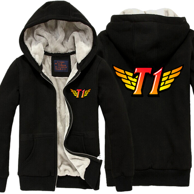 冬季加厚英雄联盟SKT1队服男开衫卫衣t1冠军