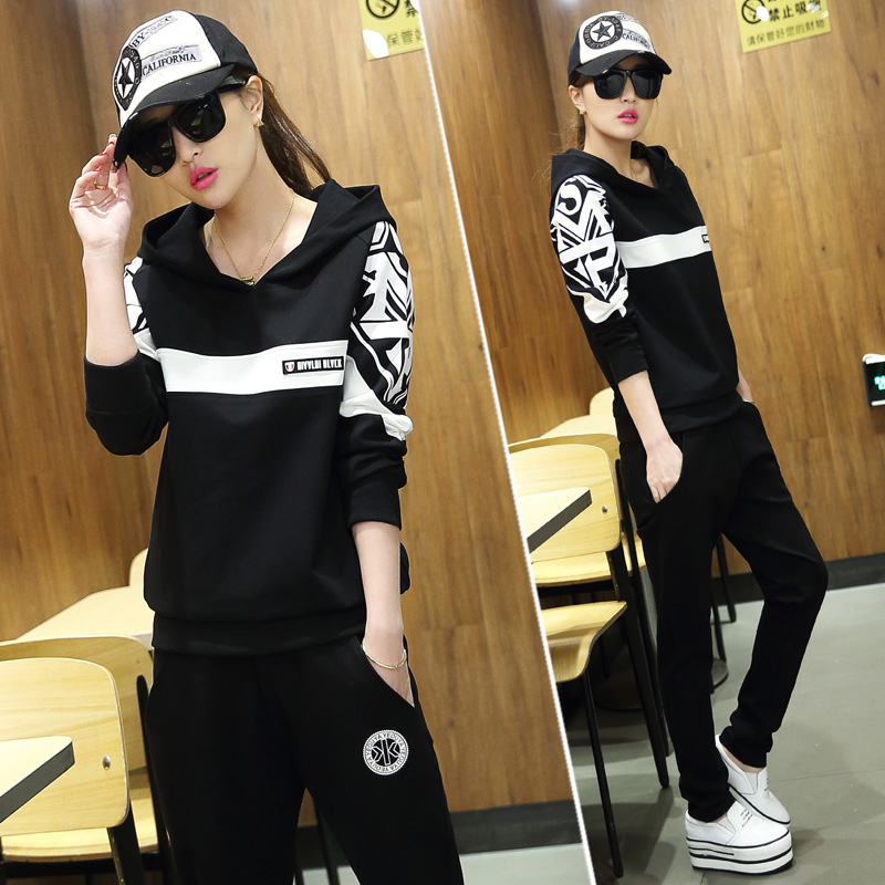 2015秋冬季卫衣运动服女装两件套春秋装时尚