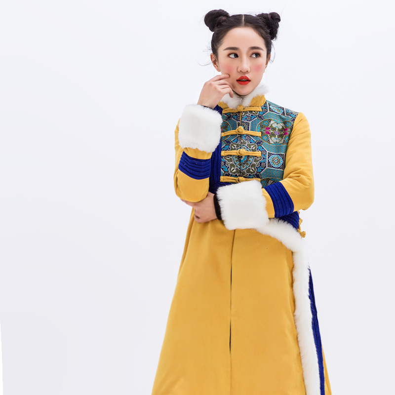 素萝一骑。贰原创设计中国风女装2015冬装新